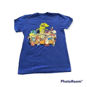 Nickelodeon classic character t-shirt blue small